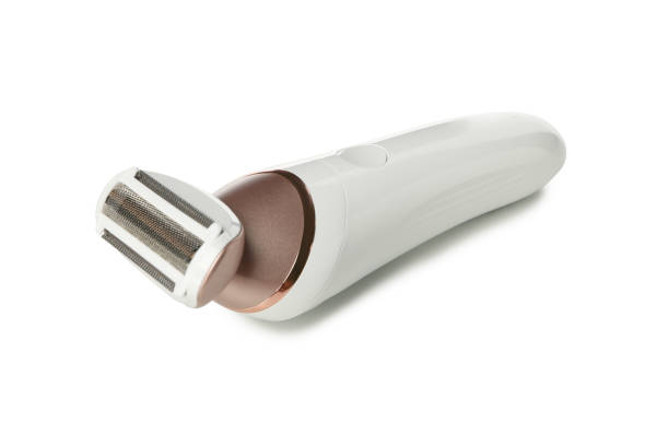 istock Modern epilator isolated on white background, close up 1291368806