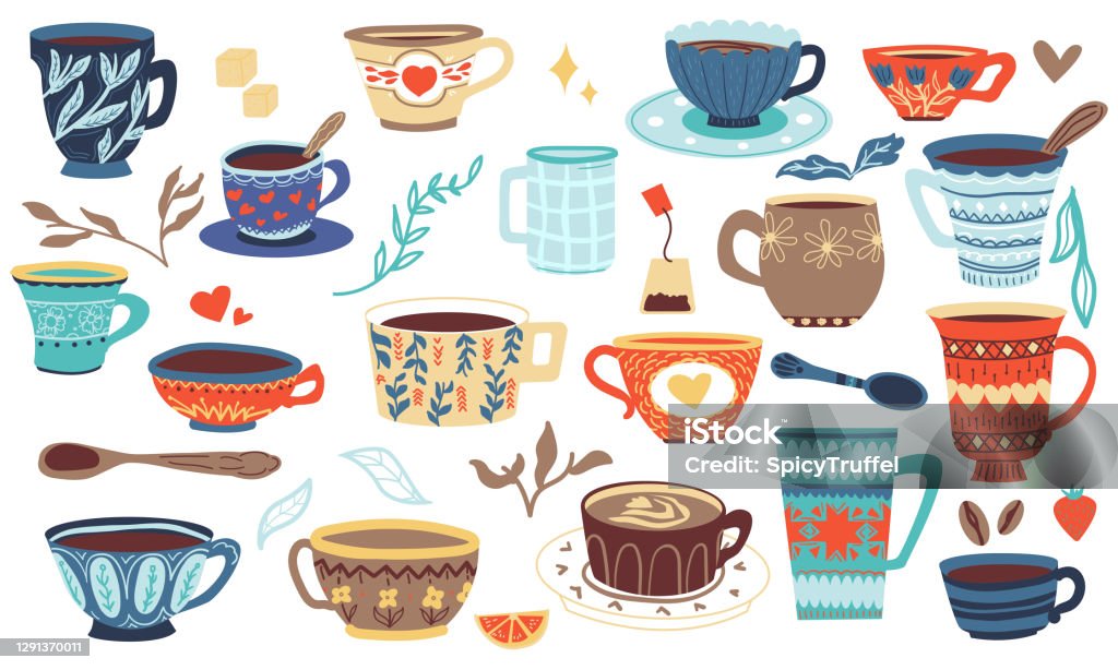 Ilustración de Taza De Dibujos Animados Tazas De Garómo Con Té Y Café Tazas Dibujadas A Mano De Bebida Por La Mañana Con Arte Escandinavo De Moda Bebida De Aroma Caliente En Ilustración de Taza De Dibujos Animados Tazas De Garómo Con Té Y Café Tazas Dibujadas A Mano De Bebida Por La Mañana Con Arte Escandinavo De Moda Bebida De Aroma Caliente En