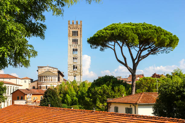 Beautiful architecture of Lucca city center. Lucca, Italy. Beautiful architecture of Lucca city center. lucca stock pictures, royalty-free photos & images