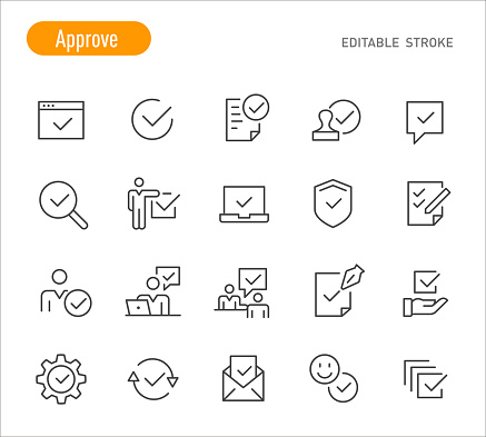 Approve Icons (Editable Stroke)