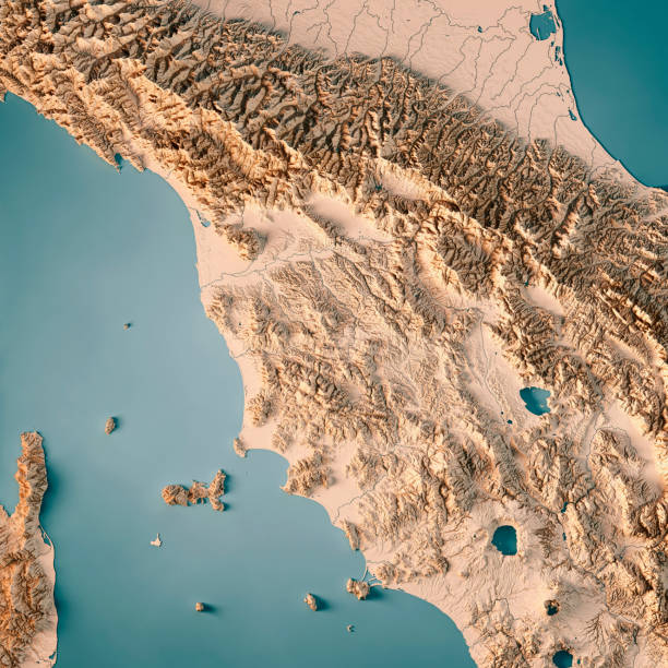 istock Tuscany Italy 3D Render Topographic Map Neutral 1291376699