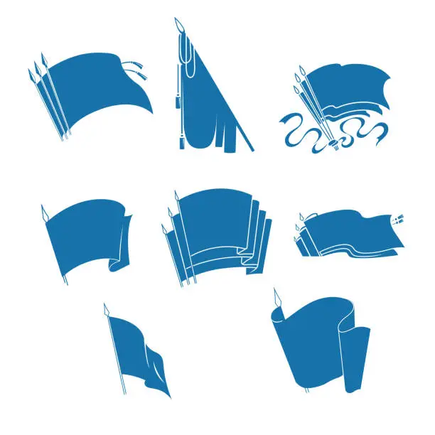 Vector illustration of Flag icons collection