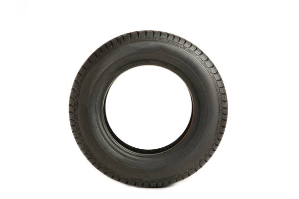 istock Car tire isolated on a white background. 1291377163