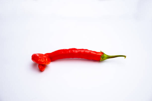 istock Pepper red on a white background. Clipping Path. Chili pepper isolated on a white background. Chili hot pepper clipping path. 1291377720