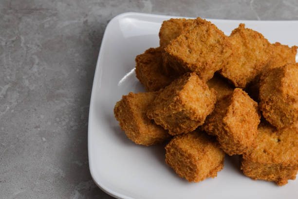 istock Delicious Fried Tofu On Plate 1291379043