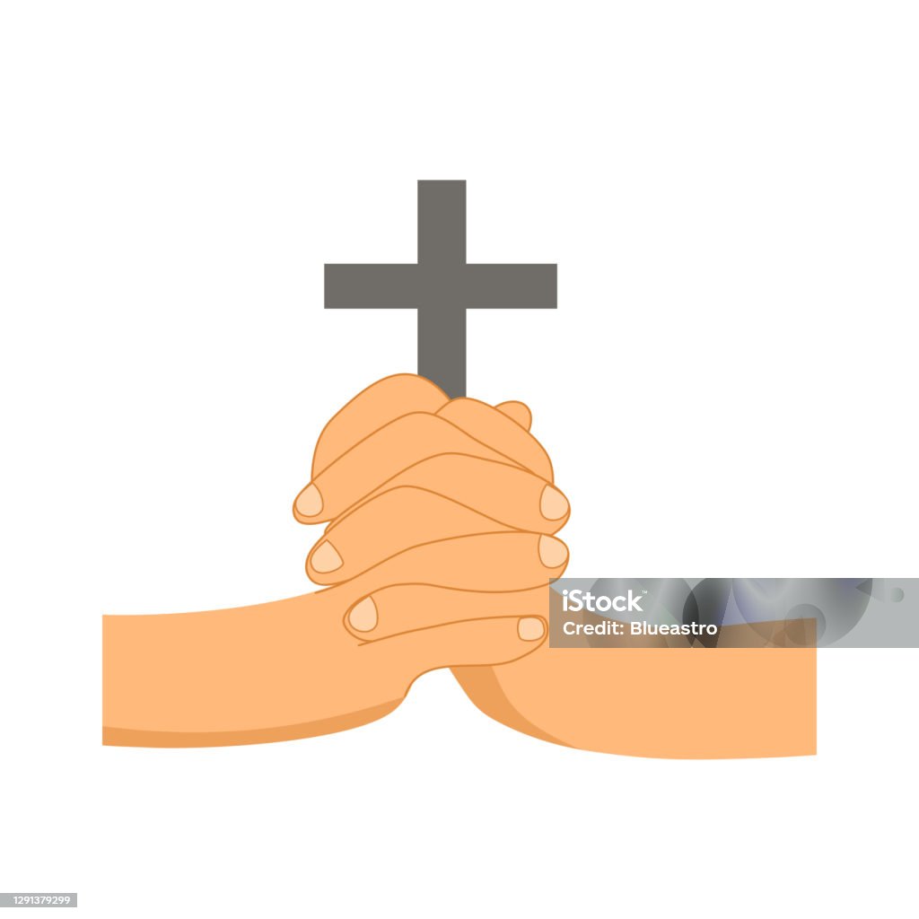 Christian Cầu Nguyện Bàn Tay Với Thánh Giá Chúa Giêsu Kitô Trong ...