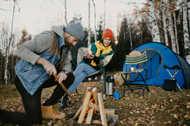 istock Young avantur couple is camping 1291379653