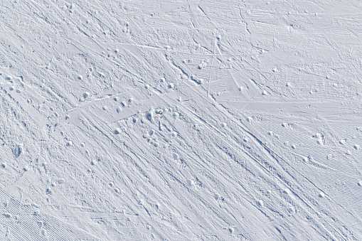 Ski tracks directly above
