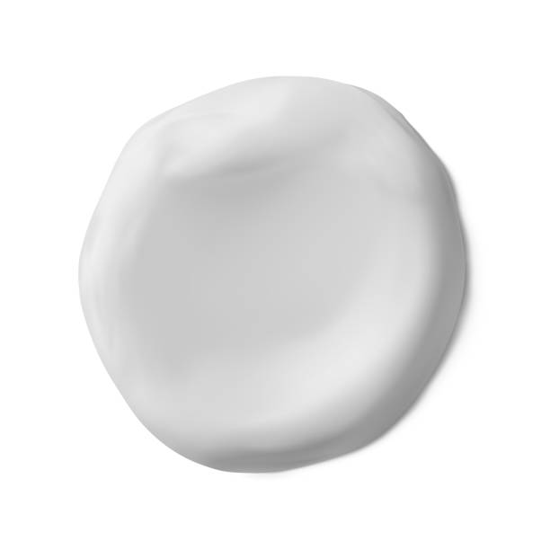 istock Realistic cosmetic cream drop vector illustration isolated on white background. Facial and body skin care beauty product circle blob. Moisturizer lotion sample 1291384664