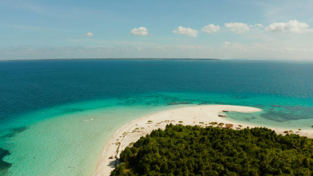 istock Tropical island with sandy beach. Balabac, Palawan, Philippines 1291404090