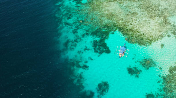 istock Transparent blue sea water in the lagoon 1291409770