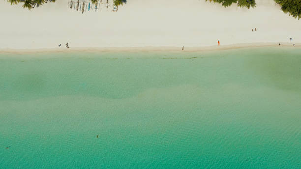 istock Boracay island with white sandy beach, Philippines 1291416520