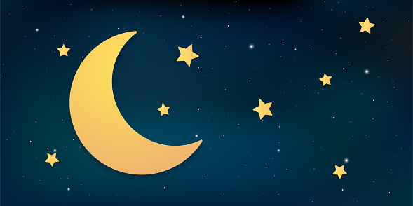 Ilustración de Cielo Nocturno De Dibujos Animados Con Luna Y Estrellas  Ilustración Del Espacio Exterior y más Vectores Libres de Derechos de  Abstracto - iStock