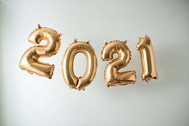 istock Inflated New Year's Balloon Numbers on White Background 1291422641