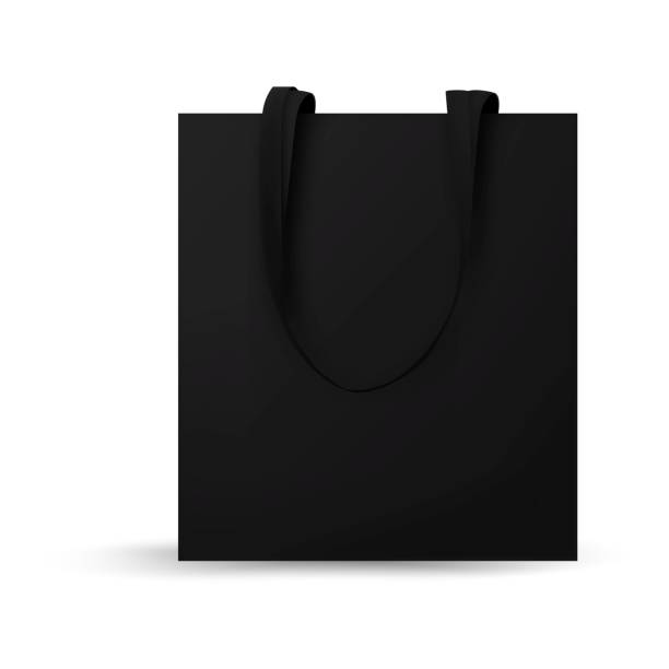 istock Cotton bag mockup, Textile tote bag for shopping mockup. Vector illustration isolated on white background. 1291425986