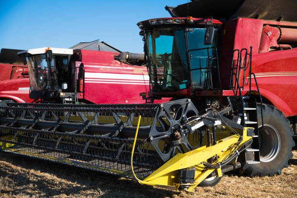 istock Combine harvesters ready for harvest 1291428968