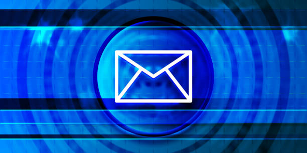 istock Email icon optimum prime digital smart blue banner background abstract futuristic motion illustration 1291432377