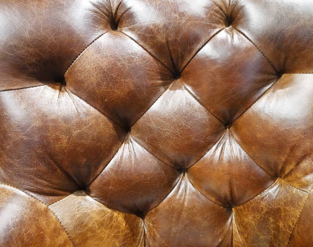 brown leather - armchair sofa leather brown imagens e fotografias de stock