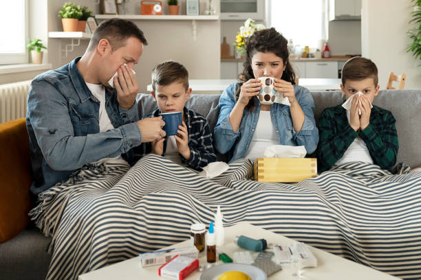 istock Sick Young Family 1291436803