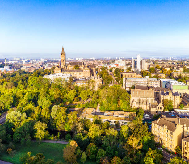 dear green place - glasgow do ar - landscape uk scotland scenics - fotografias e filmes do acervo