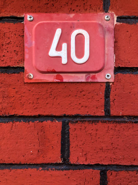 istock number fourty hanged on a brick wall 1291443605