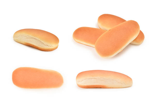 istock Hot dog bread isolated on white background. 1291446618