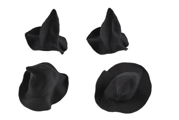 istock Witch wool hat isolated on white background. Halooween cloth. 1291446649
