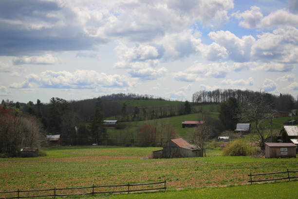 istock Clouds over farmland in Virginia 1291458347