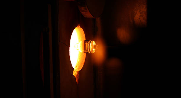 istock Glasswork being smelted in a furnace 1291459314