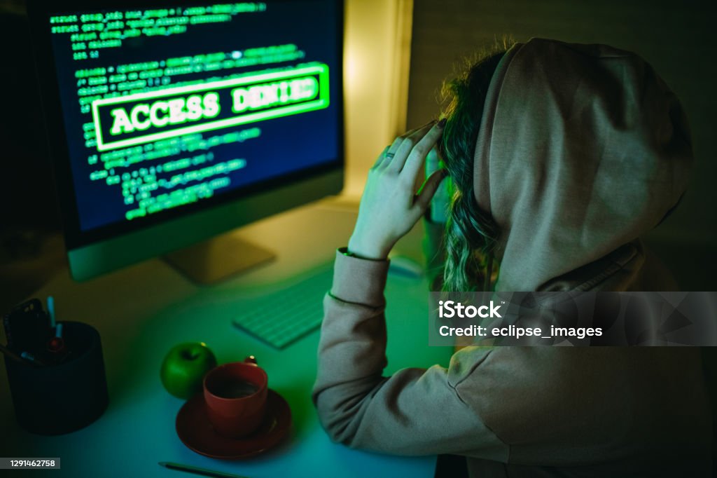 Using Computer In Dark Dark Computer Work Stock Photo - Download Image Now - Adult, Adults ...