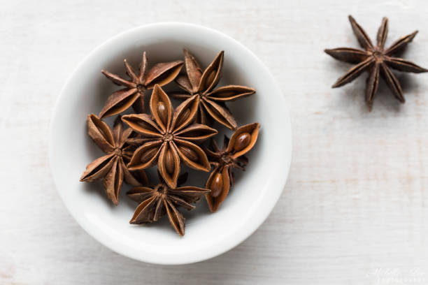 Star Anise in a Bowl stock photo