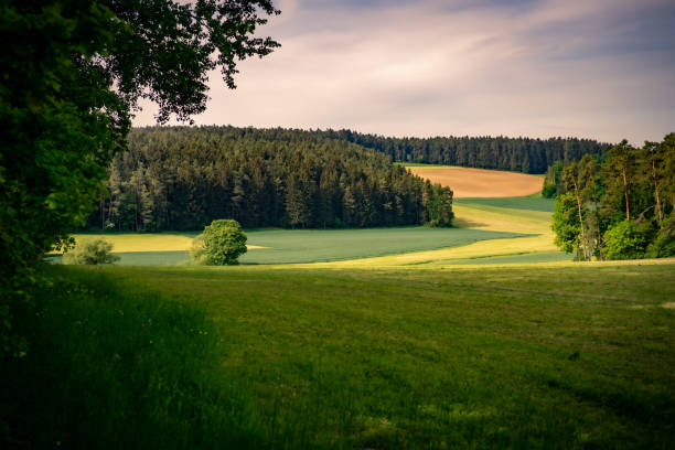 Sun and clouds in Amberg landscape