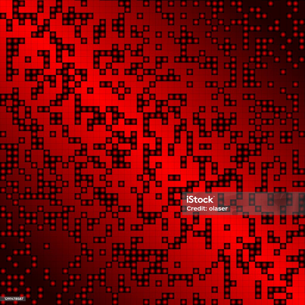 Abstract Matrix Pattern Squares Missing And Red Led Visible Stock ...