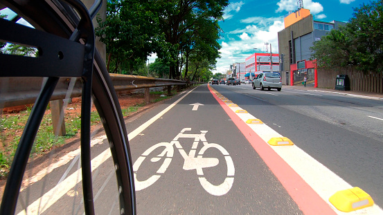 Ricardo Jafet bike path in the south of the city of São Paulo in Brazil