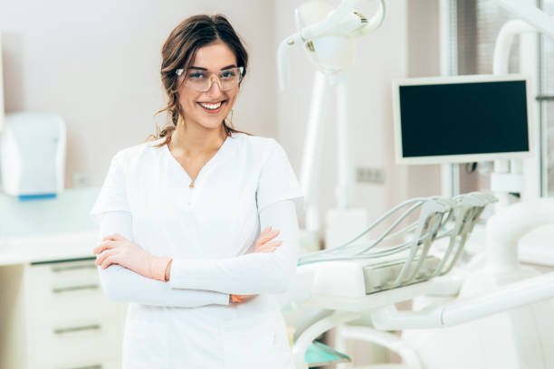 istock Portrait of dentist 1291483696