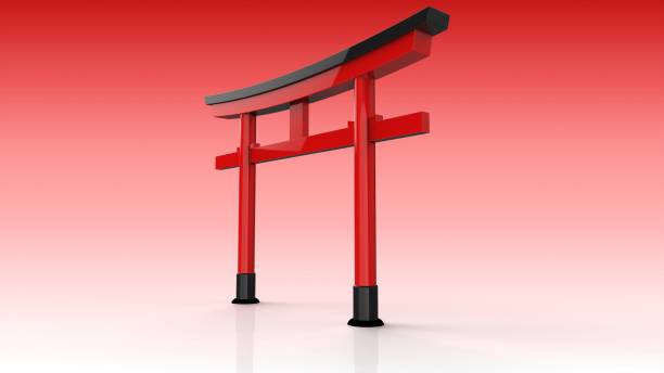 istock gateway of shrine red background 3d 1291489986
