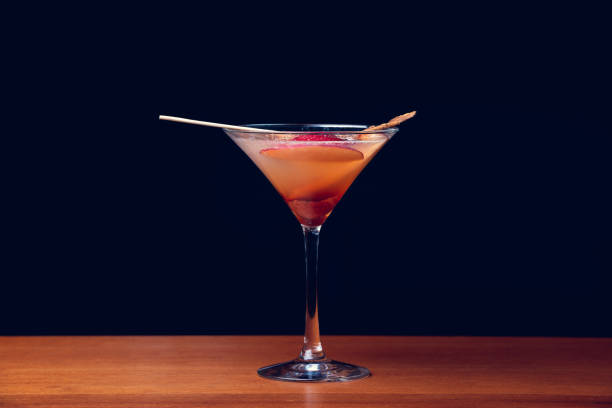 istock Gourmet mixology on black background with space for text. Fruit mixology. Daisy in summer. Summer drink concept. 1291496644