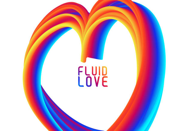istock Abstract technology background dyanmic rainbow colorful fluid wave heart 3D line. Cyber technology Ai tech wire network futuristic wireframe. 1291497281
