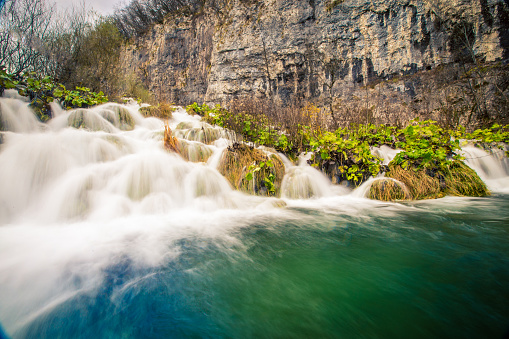 waterfalls at Plitvice Lakes National Park in Croatia