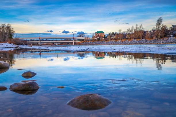 istock Morning Clouds Reflecting In The Bow River 1291505741