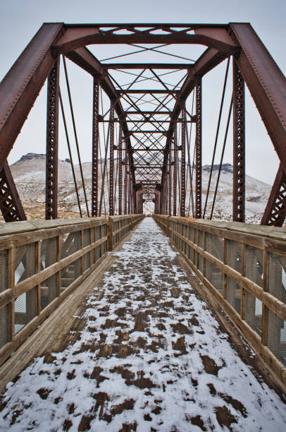 istock Trestle footbridge in winter 1291506587