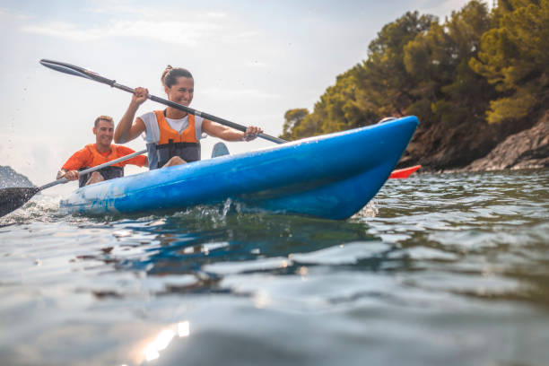 istock Dynamic View of Spanish Kayakers Paddling in Unison 1291507934