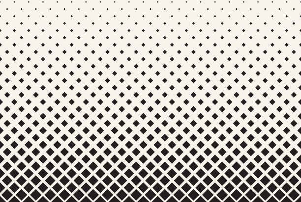 ilustrações de stock, clip art, desenhos animados e ícones de seamless rounded squares halftone background design element - pattern geometric shape diamond shaped backgrounds