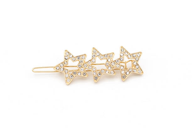 istock Luxury star shape hair clip on white isolated background. 1291531839