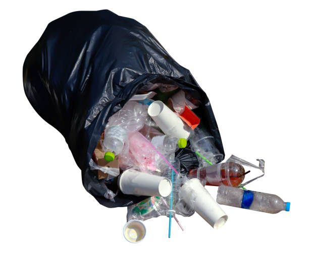 istock trash bag plastic and plastic waste isolated on white, plastic bag and garbage waste, plastic pollution 1291535249