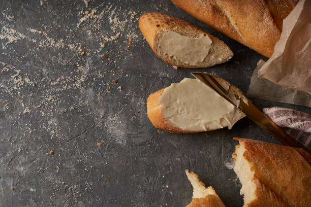 istock bread and butter, nutritious breakfast sandwich French baguette 1291540398