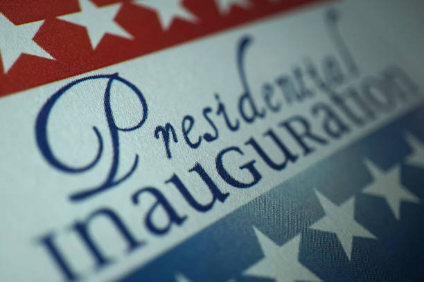 presidential inauguration shot of presidential inauguration sign inauguration into office photos stock pictures, royalty-free photos & images