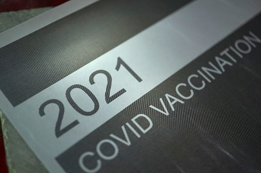 shot of coronavirus vaccine plan