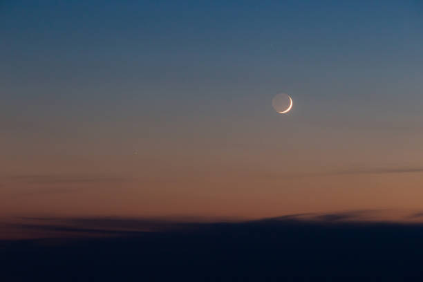 istock Dusk sky landscape and moon 1291547159