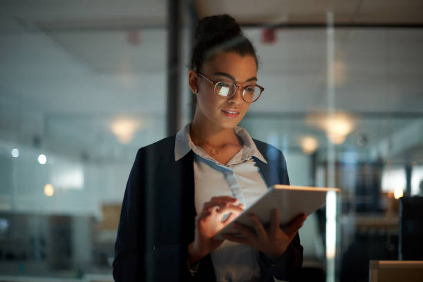 istock Technology ensures she reaches the deadline on time 1291547890